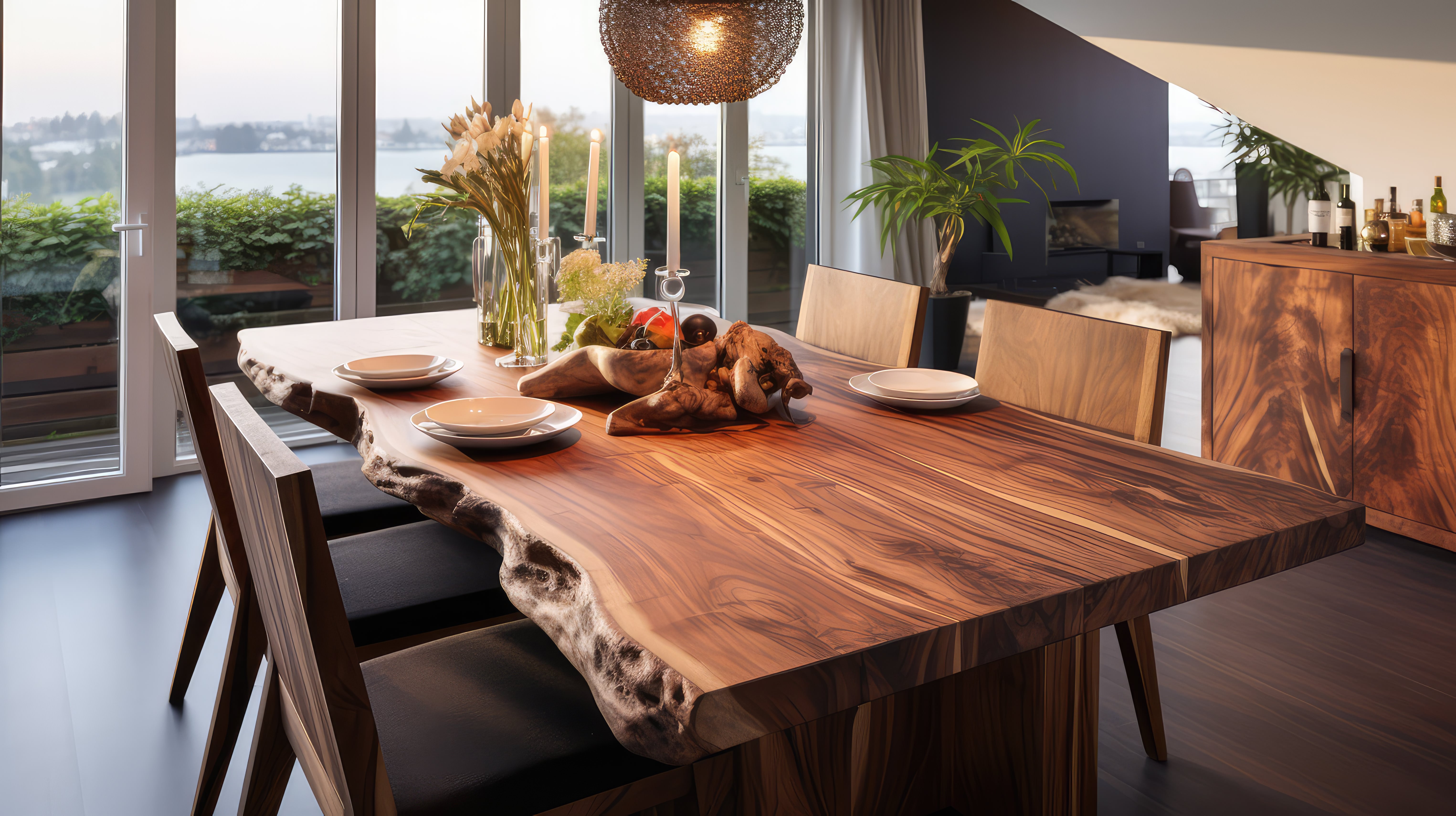dining acacia wood dining acacia wood illustration crafted rich, warm cozy, inviting atmosphere dining acacia wood